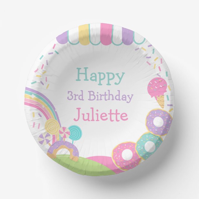 Candyland Pappteller (Vorderseite)