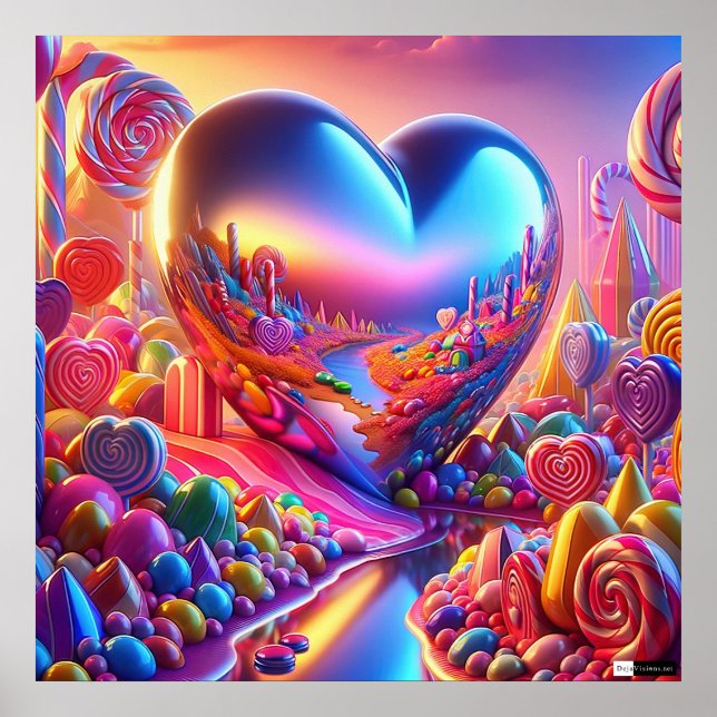 Candyland Pinball Heart Poster (Vorne)
