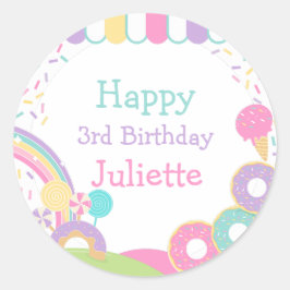 Candyland Runder Aufkleber