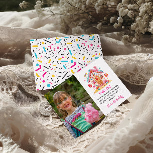 Candyland Süße Feier Kinder Geburtstagsfeier Dankeskarte