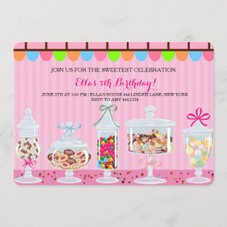 Candyland Sweet Shoppe Geburtstagseinladungen Einladung