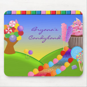 Candyland Sweets Candy Cupcake Trail Mauspad