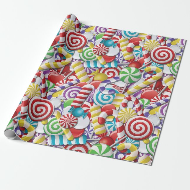 Candyland Wrapping Paper Geschenkpapier (Ungerollt)