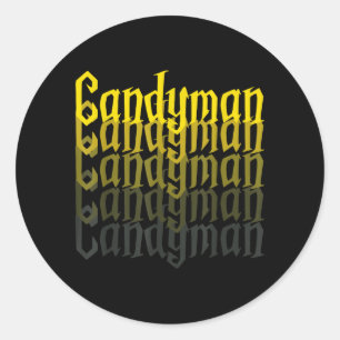 Candyman Rückwärts Spiegel Halloween Kostüm Lustig Runder Aufkleber