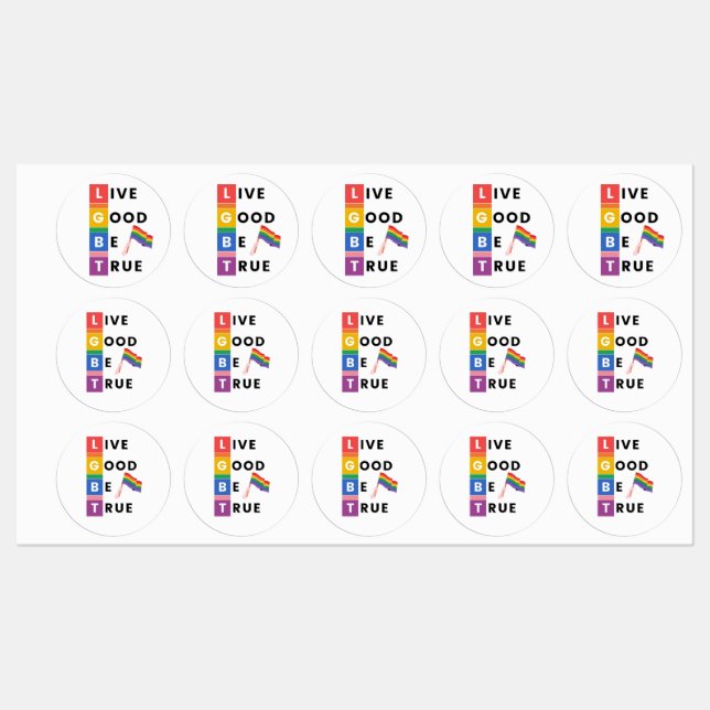CandyOwl LGBT Stickers Etiketten (Blatt)