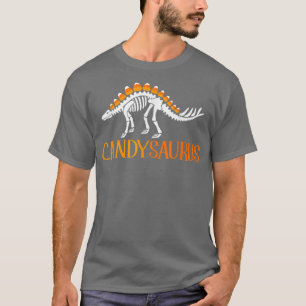 Candysaurus Lazy Halloween Kostüm Funny Dinosaur  T-Shirt