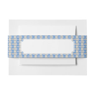 Candystripe Blau auf lagertan Einladungsbanderole