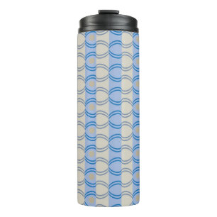 Candystripe Blau auf lagertan Thermosbecher