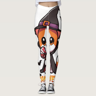 candyween - Halloween-Hexenkatze Leggings
