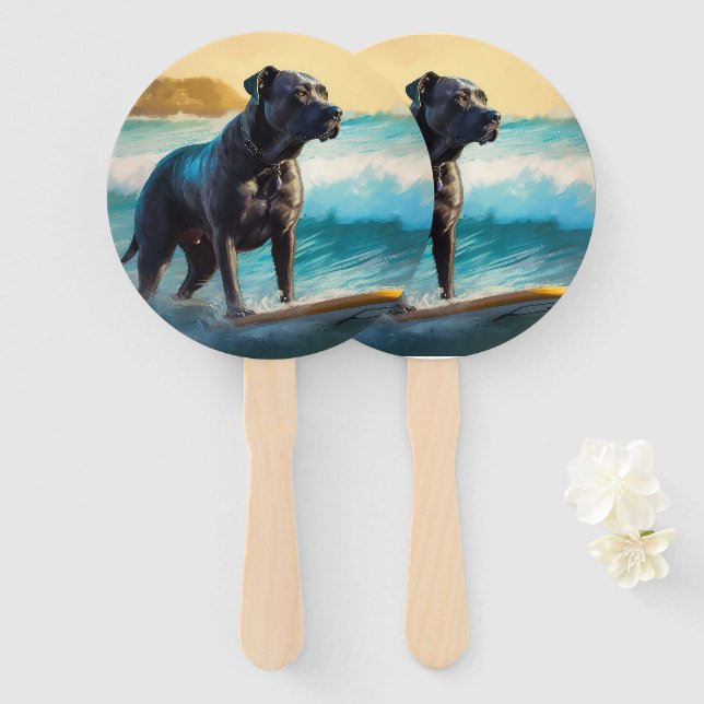 Cane Corso Beach Surfgrafik Fächer (Vorne und Hinten)