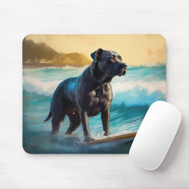 Cane Corso Beach Surfgrafik Mousepad (Mit Mouse)