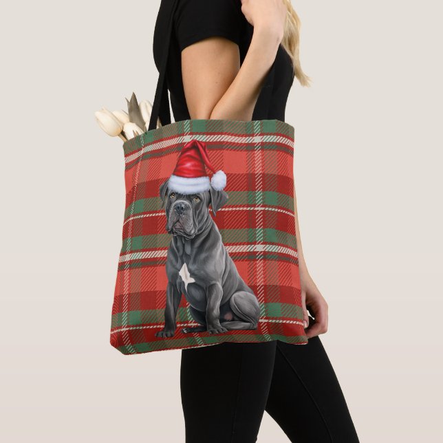 Cane Corso Christmas Dog Red Seasonal Plaid (Von Nahem)