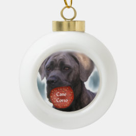 Cane Corso Christmas Keramik Kugel-Ornament