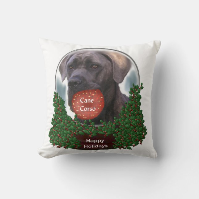Cane Corso Christmas Kissen (Vorderseite)