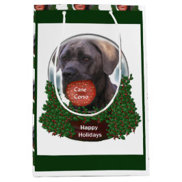Cane Corso Christmas Mittlere Geschenktüte