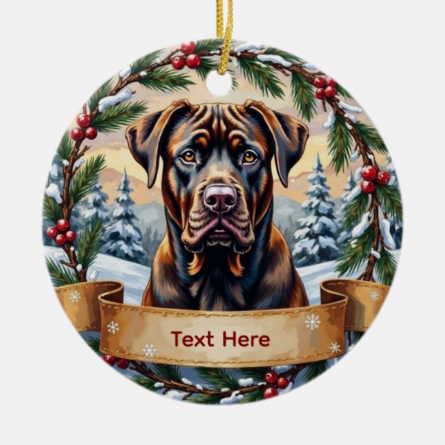 Cane Corso Christmas Ornament (Vorne)