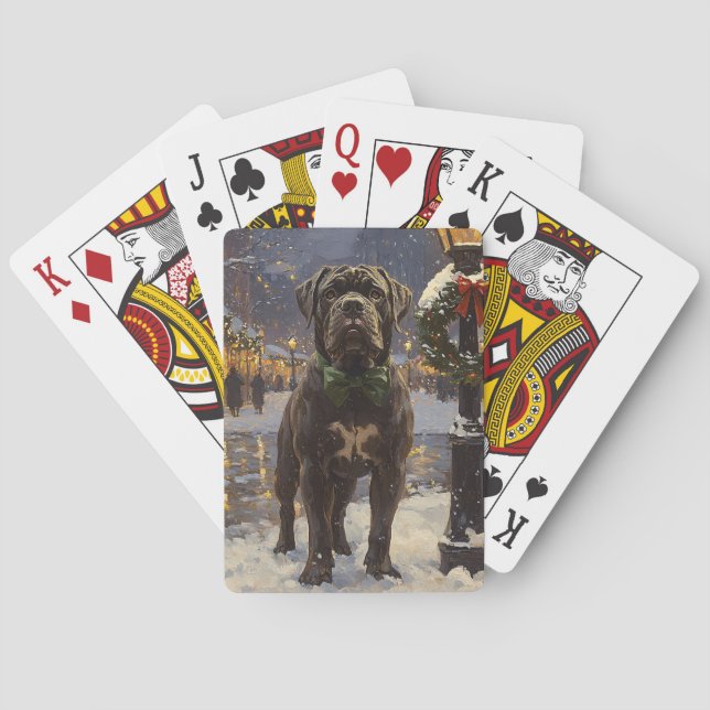 Cane Corso Christmas Spielkarten (Rückseite)