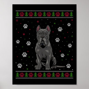 Cane Corso Christmas Sweater Xmas Haustier Hund L Poster