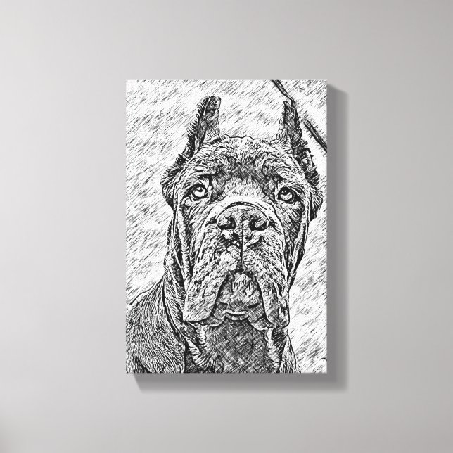 Cane Corso Corsa Welpenhund Leinwanddruck (Vorderseite)