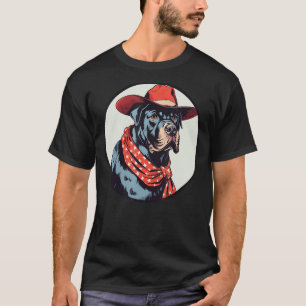 Cane Corso Cowboy Lustiger Hund Wilder Westen T-Shirt
