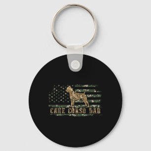Cane Corso Dad Camo Amerikanische Flagge Tarnmuste Schlüsselanhänger
