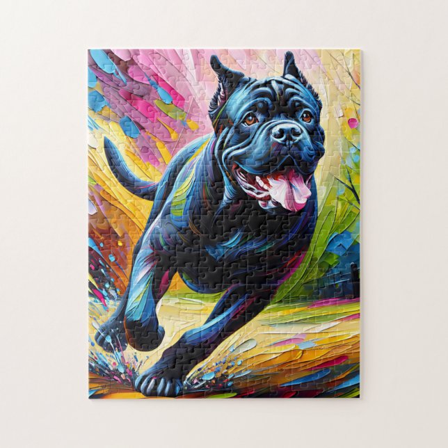 Cane Corso Dog Akryllische Kunstdruckerei Hund Lov Puzzle (Vertikal)