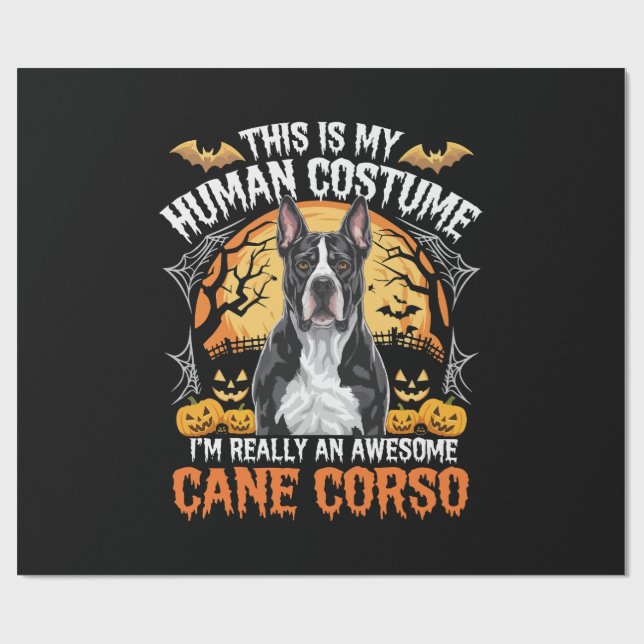 Cane Corso Dog Awesome Costume Halloween Geschenkpapier (Flach)