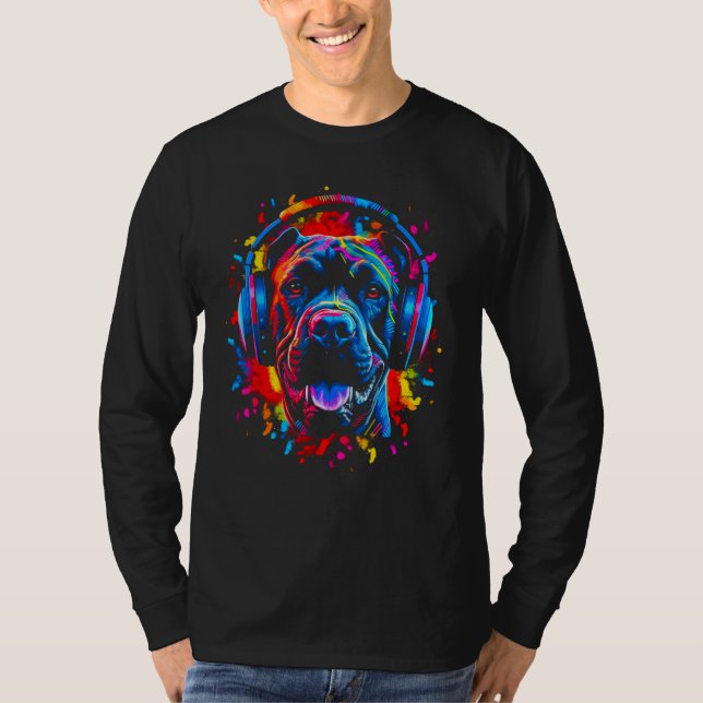 Cane Corso Dog DJ Festival T-Shirt (Vorderseite)