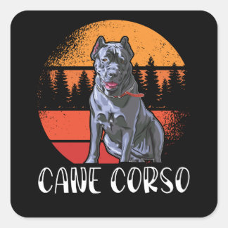 Cane Corso Dog Eigentümer Cane Corsos Quadratischer Aufkleber