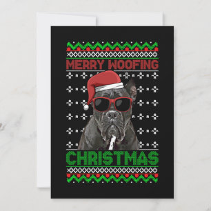 Cane Corso Dog Funny Merry Woofing Weihnachten Einladung