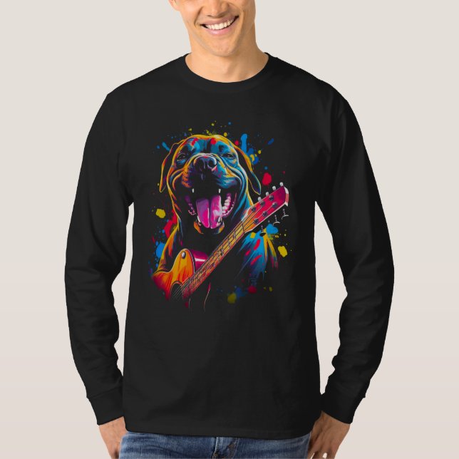 Cane Corso Dog Guitar T-Shirt (Vorderseite)