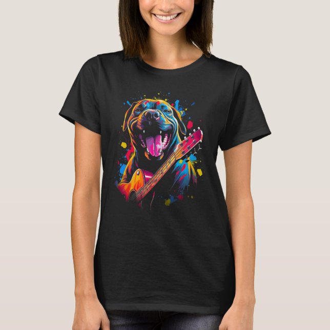 Cane Corso Dog Guitar T-Shirt (Vorderseite)