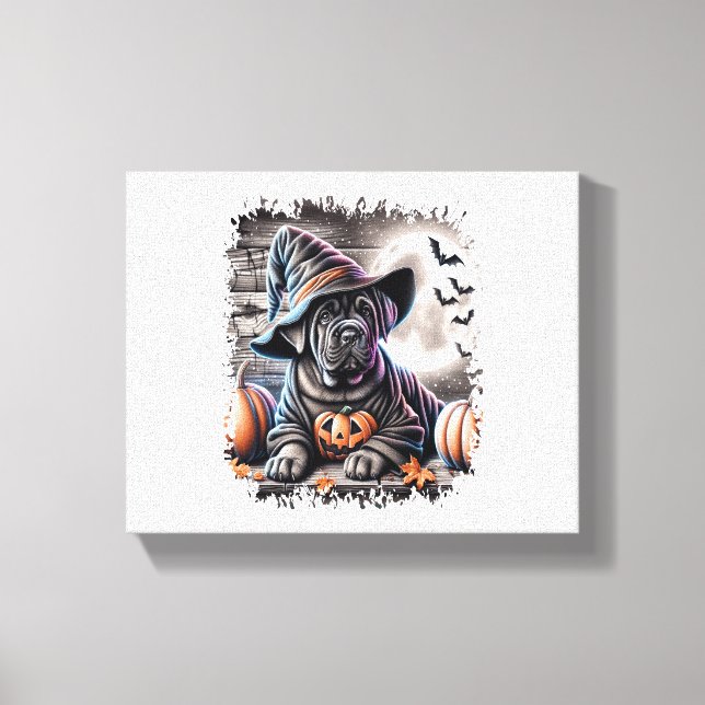 Cane Corso Dog Halloween Leinwanddruck (Vorderseite)