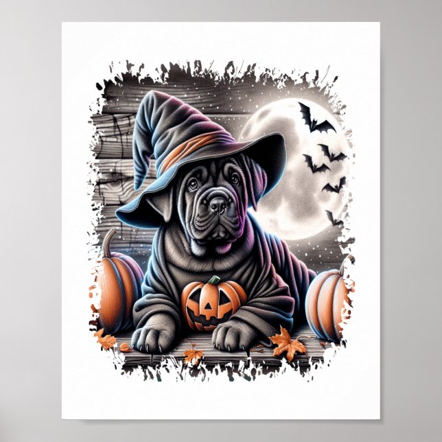 Cane Corso Dog Halloween Poster (Vorne)