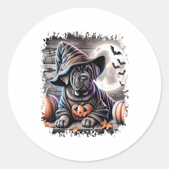 Cane Corso Dog Halloween Runder Aufkleber (Vorderseite)