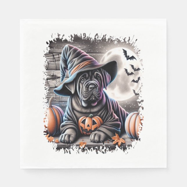 Cane Corso Dog Halloween Serviette (Vorderseite)