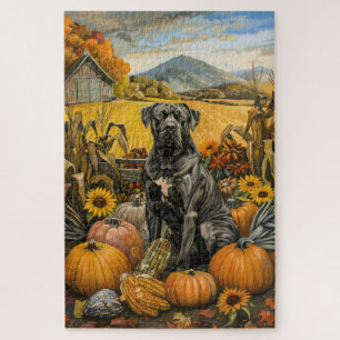 Cane Corso Dog Herbsternte Erntedank Puzzle