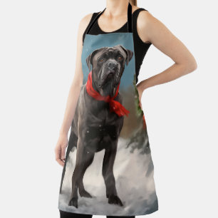 Cane Corso Dog im Schnee Weihnachten Schürze
