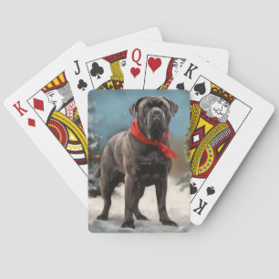 Cane Corso Dog im Schnee Weihnachten Spielkarten