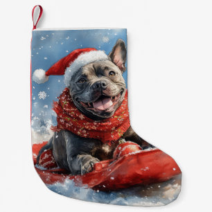 Cane Corso Dog in Sledge Let it Schnee Weihnachten Kleiner Weihnachtsstrumpf