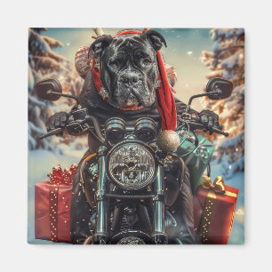 Cane Corso Dog Riding Motorrad Weihnachten Magnet