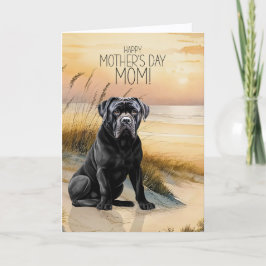 Cane Corso Dog Sunset Beach Mother's Day Feiertagskarte