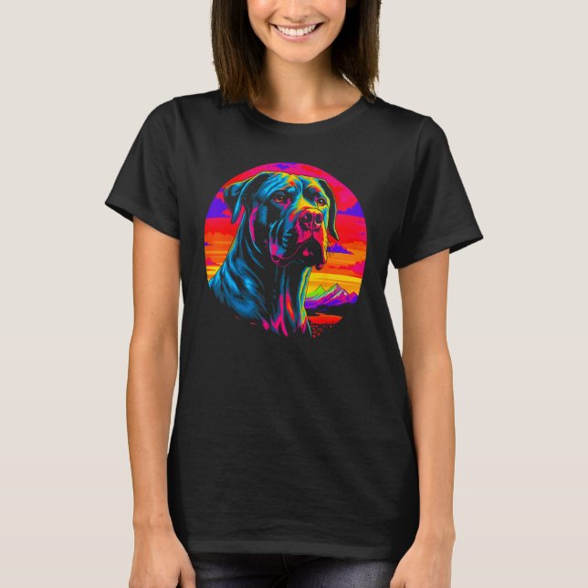 Cane Corso Dog Sunset T-Shirt (Vorderseite)