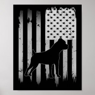 Cane Corso Dog US amerikanische Flagge 4. Juli Pat Poster