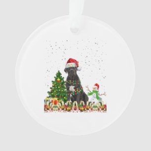 Cane Corso Dog Weihnachtsmannmütze Weihnachtsbaum Ornament