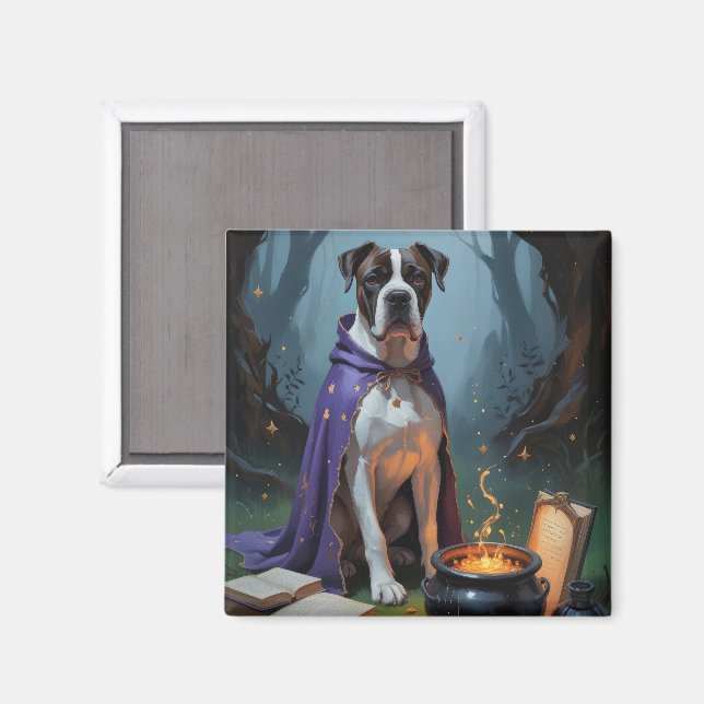 Cane Corso Dog Whimsical Halloween Malerei Magnet (Vorderseite/Rückseite)