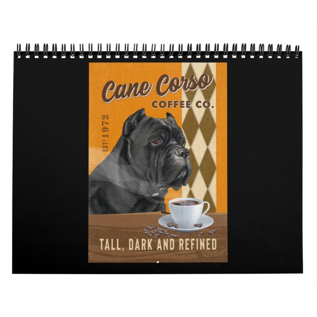 Cane Corso Dog With Coffee Mug Cane Corso Love Kalender (Titelbild)