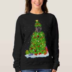Cane Corso Dog Xmas Licht Baum Funny Cane Corso Sweatshirt