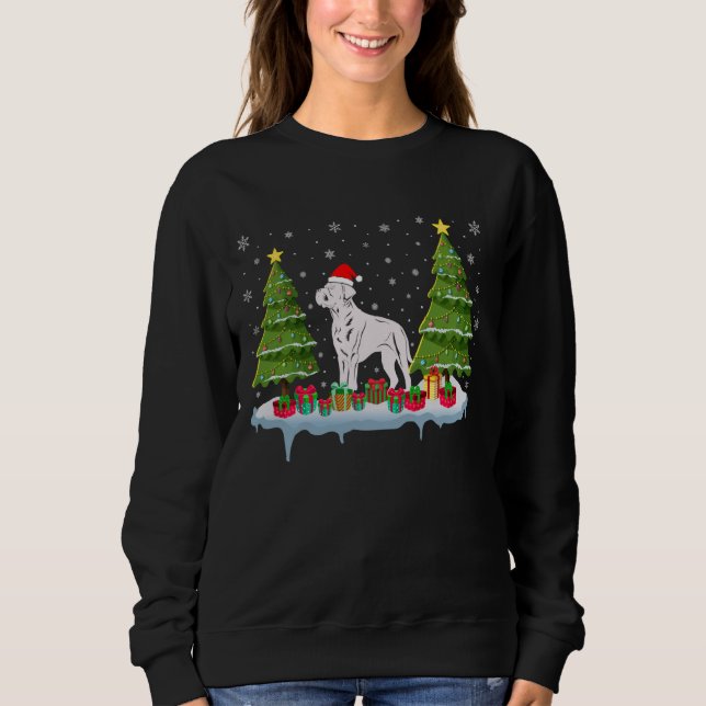 Cane Corso Dog Xmas Tree Lighting Men Ugly C Sweatshirt (Vorderseite)