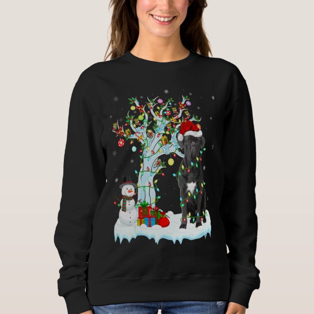 Cane Corso Dog Xmas Tree Lighting Santa Cane Corso Sweatshirt (Vorderseite)